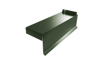 Планка торцевая сегментная Квадро профи Grand Line Правая стартовая 0,5 Satin Matt TX RAL 6020 хромовая зелень