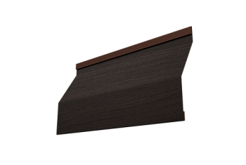 Ламель забора жалюзи Milan Slim Grand Line 0,45 Print Elite Coffee Wood TwinColor