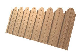 Профнастил C10A фигурный Grand Line 0,45 Print Elite Honey Wood TwinColor