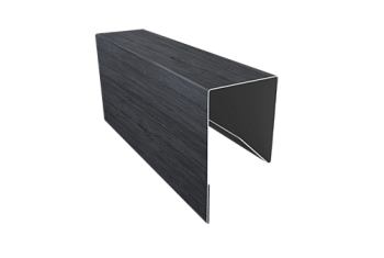 Планка П-образная заборная 17 Grand Line 0,45 Print Premium Grey Wood TwinColor (3м)