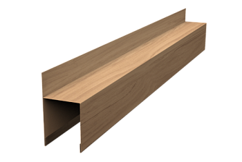 Планка опорная составная внешняя для забора жалюзи Palermo Grand Line 0,45 Print Elite Honey Wood TwinColor (3м)