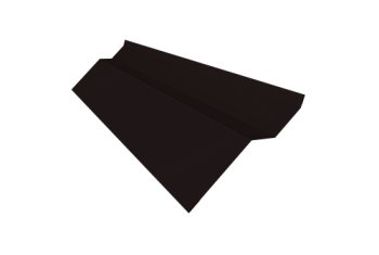 Планка примыкания внакладку Grand Line Фартук S6 пристенный накладной 0,5 Satin Matt RAL 9005 черный (3м)