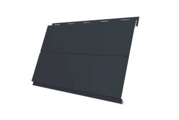Софит металлический Вертикаль 0,2 line Grand Line 0,5 PurPro с пленкой RAL 7024 мокрый асфальт
