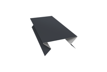 Планка угла внешнего составная нижняя 0,5 Satin с пленкой RAL 7024 мокрый асфальт (3м)
