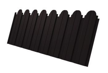 Профнастил C10B фигурный Grand Line 0,45 Drap TX RAL 9005 черный