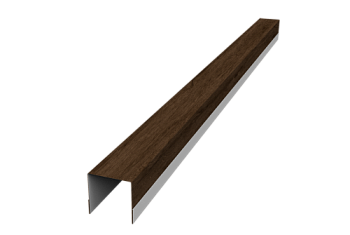 Планка вертикальная обратная для забора жалюзи Palermo Grand Line 0,45 Print-double Elite Antique Wood (1,8м)