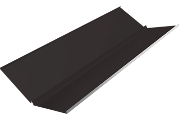 Планка ендовы нижней с компенсатором Grand Line 0,5 PurLite Matt RR 32 темно-коричневый (2м)