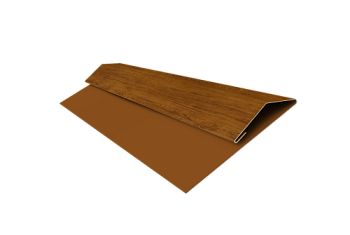 Планка стартово-финишная Экобрус Grand Line 0,45 Print Elite Golden Wood TwinColor (2м)