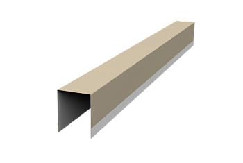 Планка опорная составная внутренняя для забора жалюзи Palermo Grand Line 0,5 Satin RAL 1015 светлая слоновая кость (2,5м)