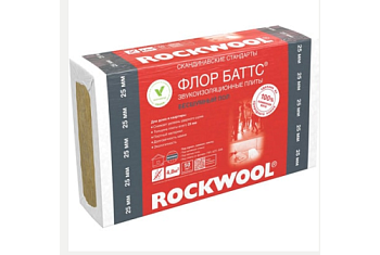 Утеплитель RockWool Флoр Баттс И 1000х600х50 (2,40м2, 0,12м3)