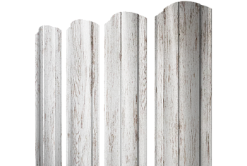 Штакетник Круглый фигурный Grand Line 0,45 Print Elite Snow Wood TwinColor