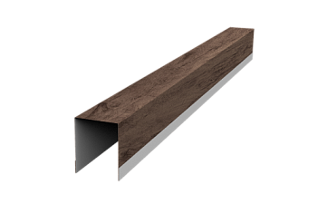 Планка опорная составная внутренняя для забора жалюзи Palermo Grand Line 0,45 Print Premium Almond Wood Fresh (1,8м)