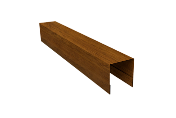 Планка боковая для забора из сайдинга Блок-хаус new Grand Line 0,45 Print-Double Elite Golden Wood (2,06м)