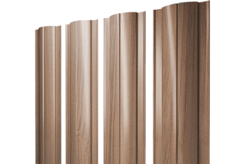 Штакетник Круглый с прямым резом Grand Line 0,45 Print Elite Honey Wood TwinColor