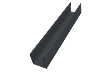 Стойка для забора жалюзи Milan Slim Grand Line 0,45 PE-Double RAL 7024 мокрый асфальт (2,5м)