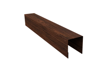 Планка боковая для забора из сайдинга Блок-хаус new Grand Line 0,45 Print-Double Premium Cherry Wood Dark F (3м)