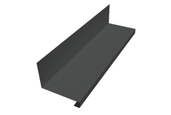 Планка примыкание нижнее к трубе фальц Grand Line 0,45 PE-Double с пленкой RAL 7016 антрацитово-серый (3м)