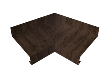 Угол отлива внутренний 70 Grand Line 0,45 Print-Double Elite с пленкой Antique Wood