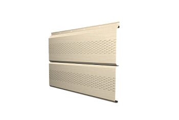 Софит металлический ЭкоБрус 0,345 Grand Line с перфорацией 0,45 Print Elite Milky Wood TwinColor