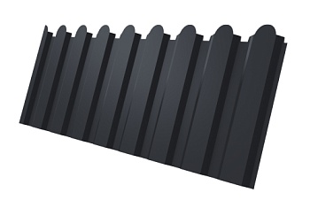 Профнастил С20A фигурный Grand Line 0,45 Drap TX RAL 7024 мокрый асфальт