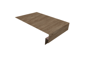 Планка околооконная сложная 300х50х18 (j-фаска) Grand Line 0,45 Print Elite White Wood TwinColor (3м)