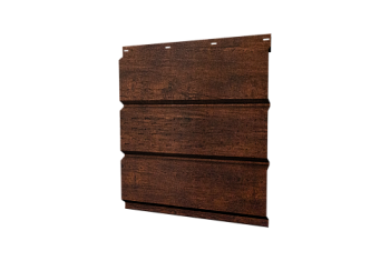 Софит металлический Классик Grand Line центральная перфорация 0,45 Print-Double Premium с пленкой Cherry Wood Dark F