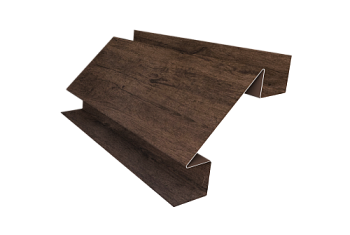 Планка угла внутреннего сложного Блок-Хаус new Grand Line 0,45 Print Elite Antique Wood TwinColor (2м)