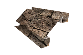 Планка угла внутреннего сложного Блок-Хаус new Grand Line 0,45 Print Elite King Stone TwinColor (3м)