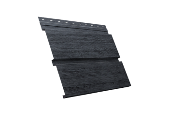 Софит металлический Квадро Брус Grand Line с перфорацией 0,45 Print Premium с пленкой Grey Wood TwinColor