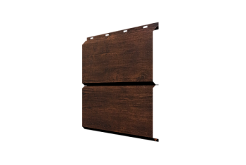 Софит металлический ЭкоБрус 0,345 Grand Line с перфорацией 0,45 Print Premium Cherry Wood Dark FTC