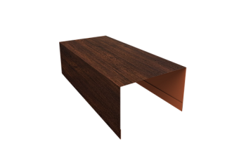 Крышка для забора из сайдинга Блок-хаус new Grand Line 0,45 Print Premium Cherry Wood Dark FTC (3м)