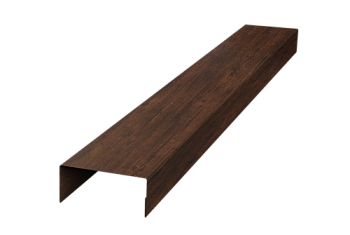 Крышка 45х20 для забора жалюзи Texas Grand Line 0,45 Print-Double Premium Cherry Wood Dark F (3м)