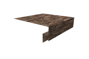 Планка околооконная сложная Экобрус Grand Line 250х50х25 0,45 Print Elite King Stone TwinColor (3м)