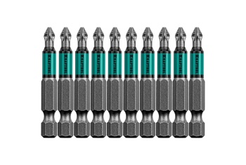 Биты PZ2 Kraftool Optimum Line 50 мм, тип хвостовика E 1/4″ 10шт в блистере (26124-2-50-10)