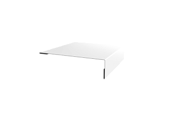 Планка мансардная Grand Line 0,5 Satin с пленкой RAL 9003 сигнальный белый (3м)