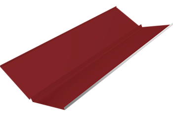 Планка ендовы нижней с компенсатором Grand Line 0,5 Satin с пленкой RAL 3011 коричнево-красный (2м)