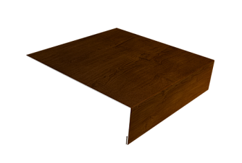 Планка лобовая/околооконная простая 190х50 Grand Line 0,45 Print-Double Premium Golden Wood Intense F (3м)