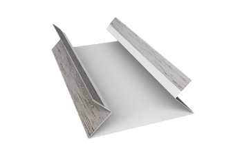 Планка угла внутреннего составная верхняя 0,45 Print Elite Snow Wood TwinColor (3м)