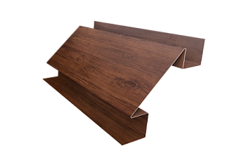 Планка угла внутреннего сложного Блок-Хаус new Grand Line 0,4 Print Premium Cherry Wood Fresh TwinColor (3м)