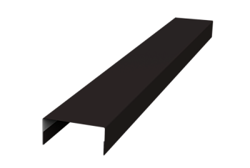 Крышка 45х20 для забора жалюзи Texas Grand Line 0,5 Satin Matt RAL 9005 черный (3м)