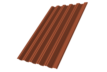 Профнастил НС35R Grand Line 0,5 Satin Matt RAL 8004 терракота