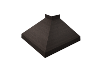 Угол отлива внешний 100 Grand Line 0,45 Print Elite с пленкой Coffee Wood TwinColor