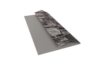 Планка финишная Блок-Хаус new Grand Line 0,45 Print Elite Fine Stone TwinColor (2м)