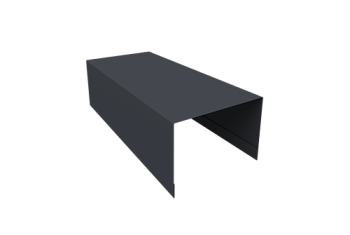 Крышка для забора из сайдинга ЭкоБрус Grand Line 0,45 PE-Double RAL 7024 мокрый асфальт (3м)