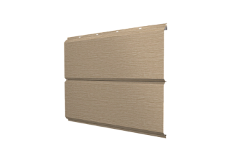 Софит металлический ЭкоБрус new Grand Line без перфорации 0,45 Print Elite с пленкой Milky Wood TwinColor