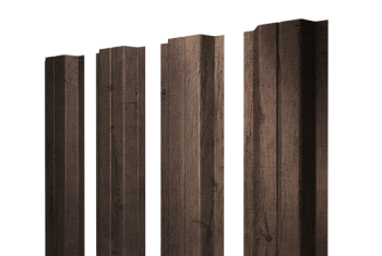 Штакетник П-образный A с прямым резом Grand Line 0,45 Print Premium Almond Wood Fresh