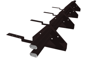 Снегозадержатель трубчатый для композитной черепицы Roman RAL 9005 (3м)