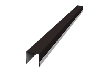 Планка вертикальная обратная для забора жалюзи Palermo Grand Line 0,45 PE-Double RAL 9005 черный (2,5м)