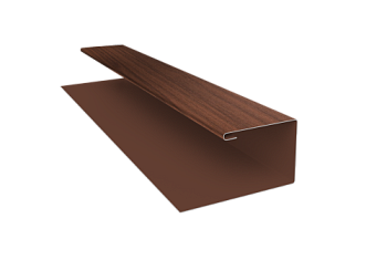 Планка П-образная Экобрус Grand Line 0,45 Print Elite Choco Wood TwinColor (3м)