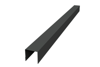 Планка вертикальная обратная для забора жалюзи Palermo Grand Line 0,45 PE-Double RAL 7016 антрацитово-серый (2,5м)